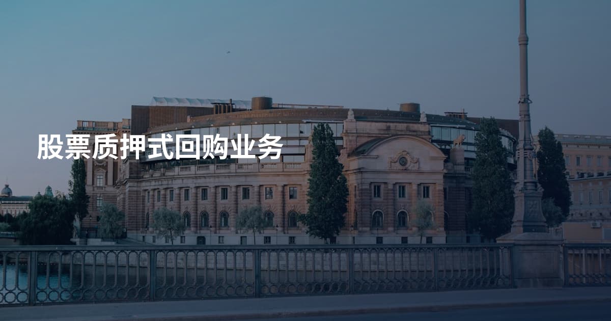股票质押式回购业务