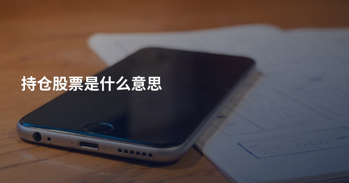 持仓股票是什么意思