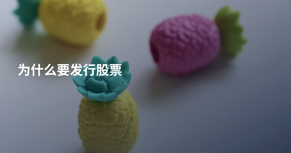 为什么要发行股票