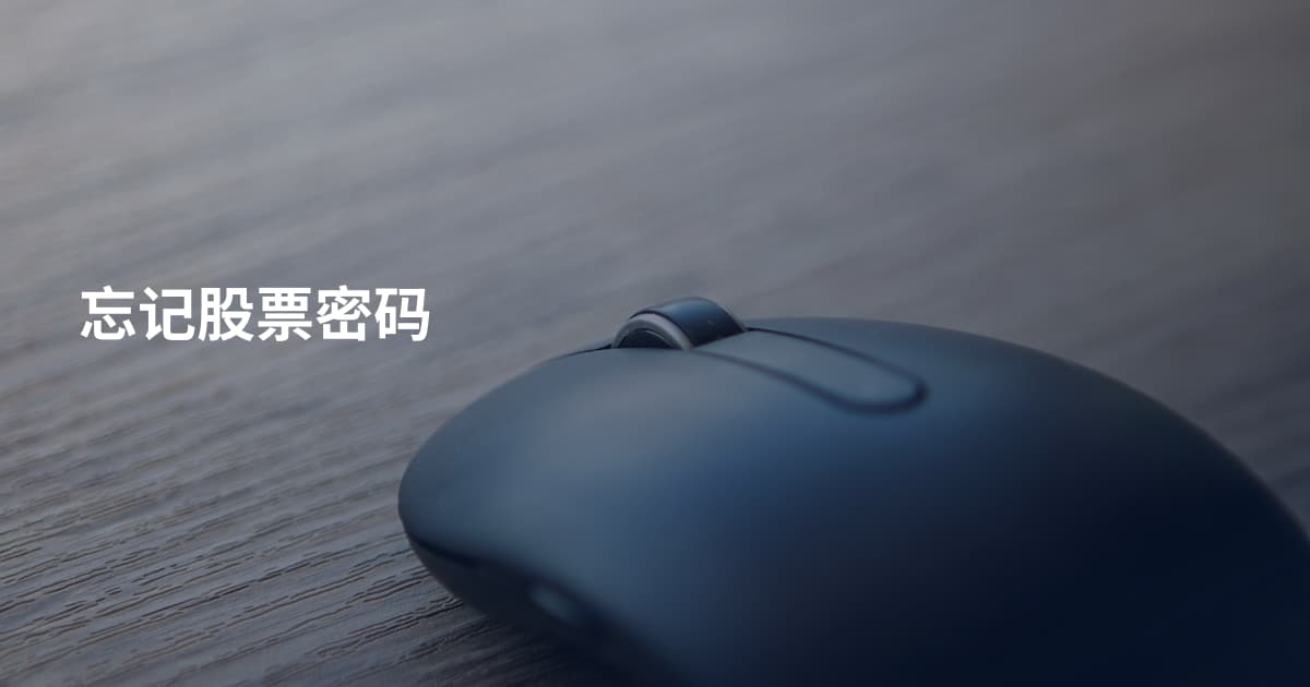 忘记股票密码