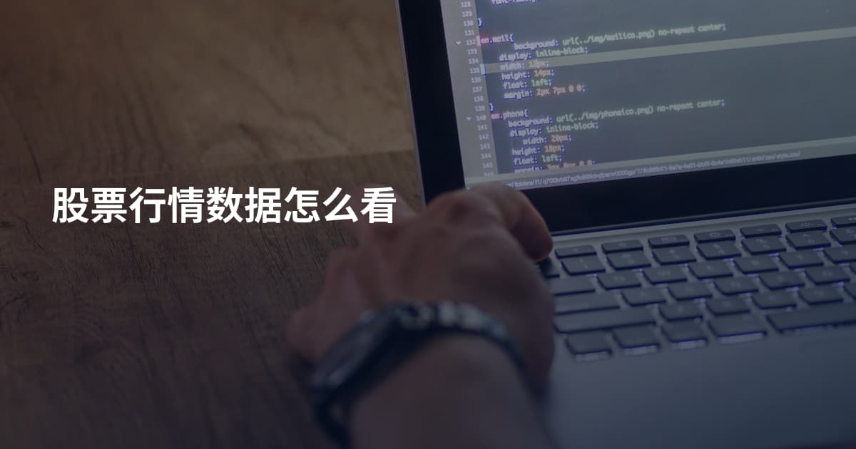 股票行情数据怎么看