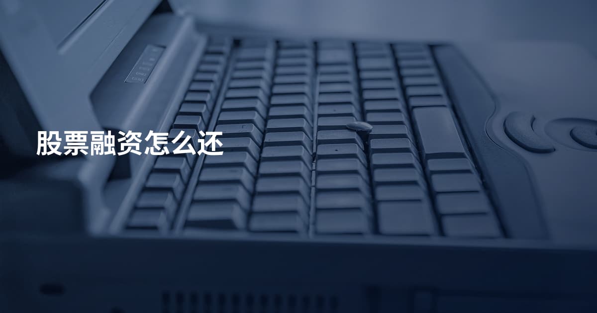股票融资怎么还