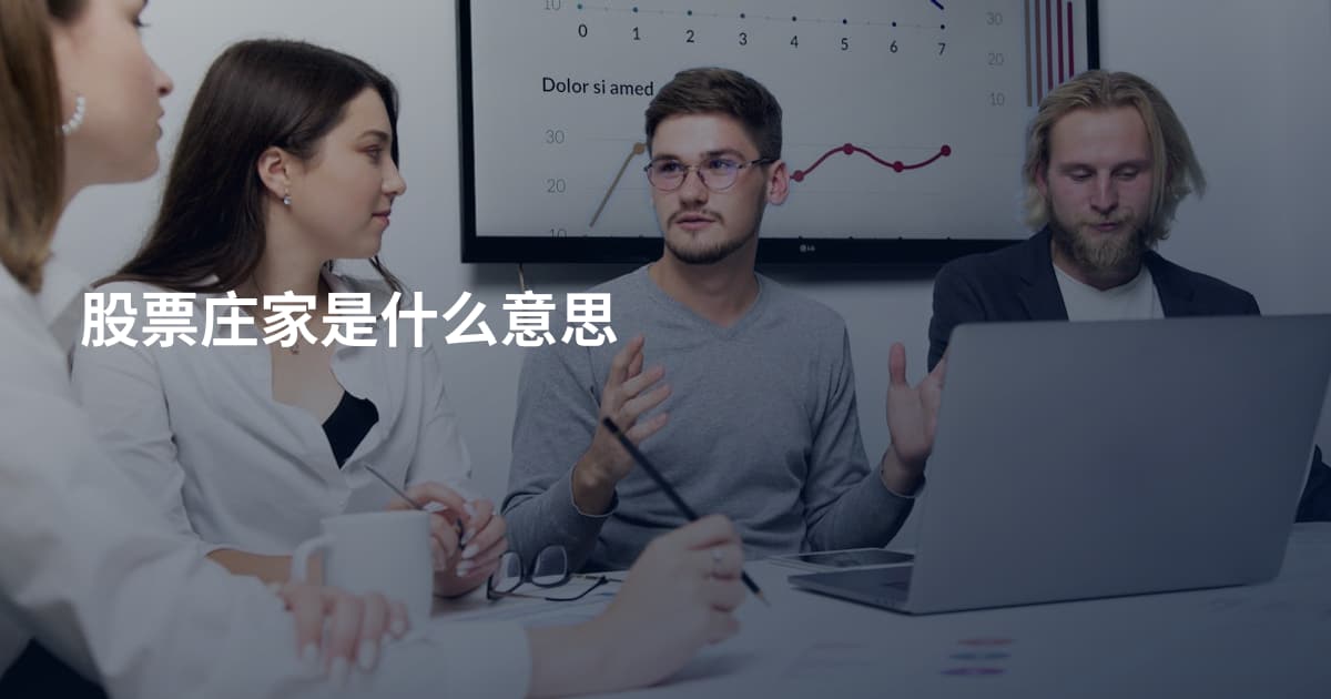 股票庄家是什么意思
