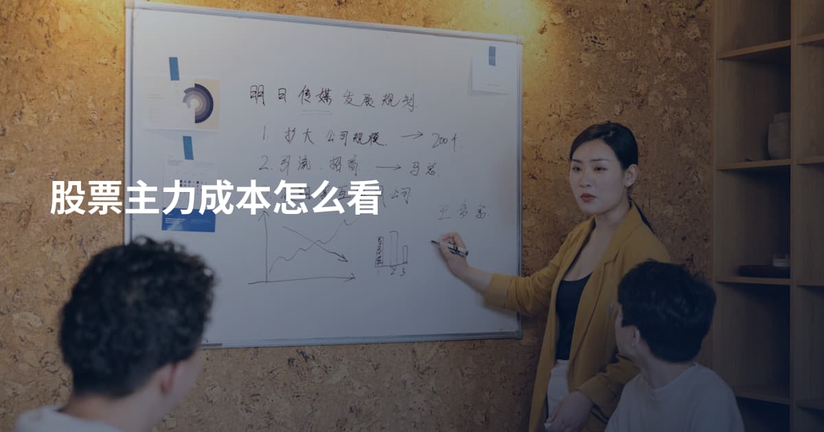 股票主力成本怎么看