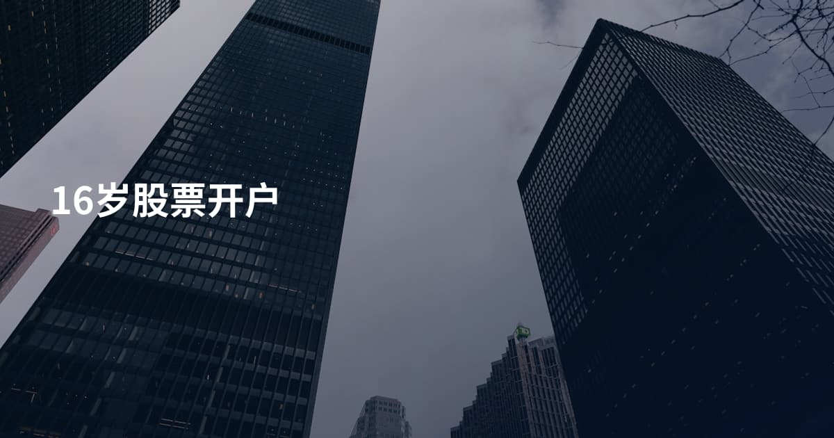 16岁股票开户