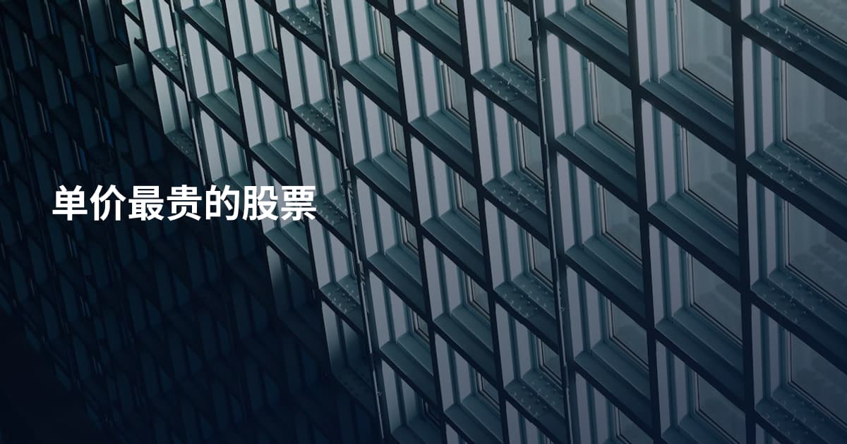 单价最贵的股票