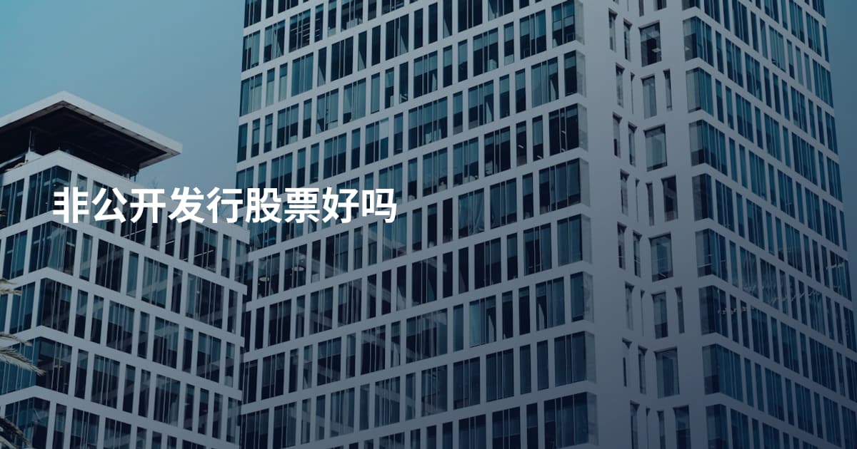 非公开发行股票好吗
