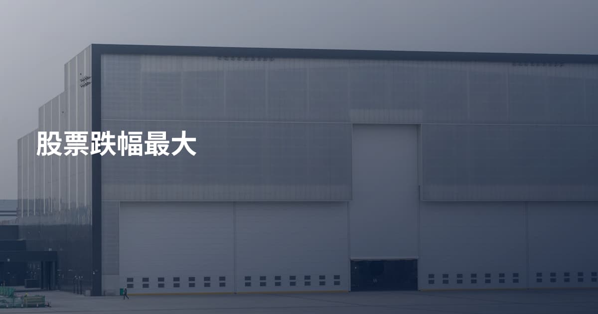 股票跌幅最大