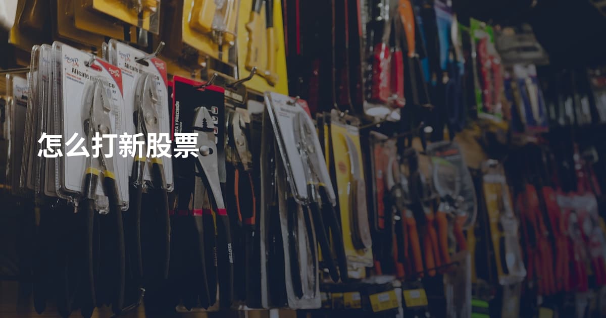 怎么打新股票