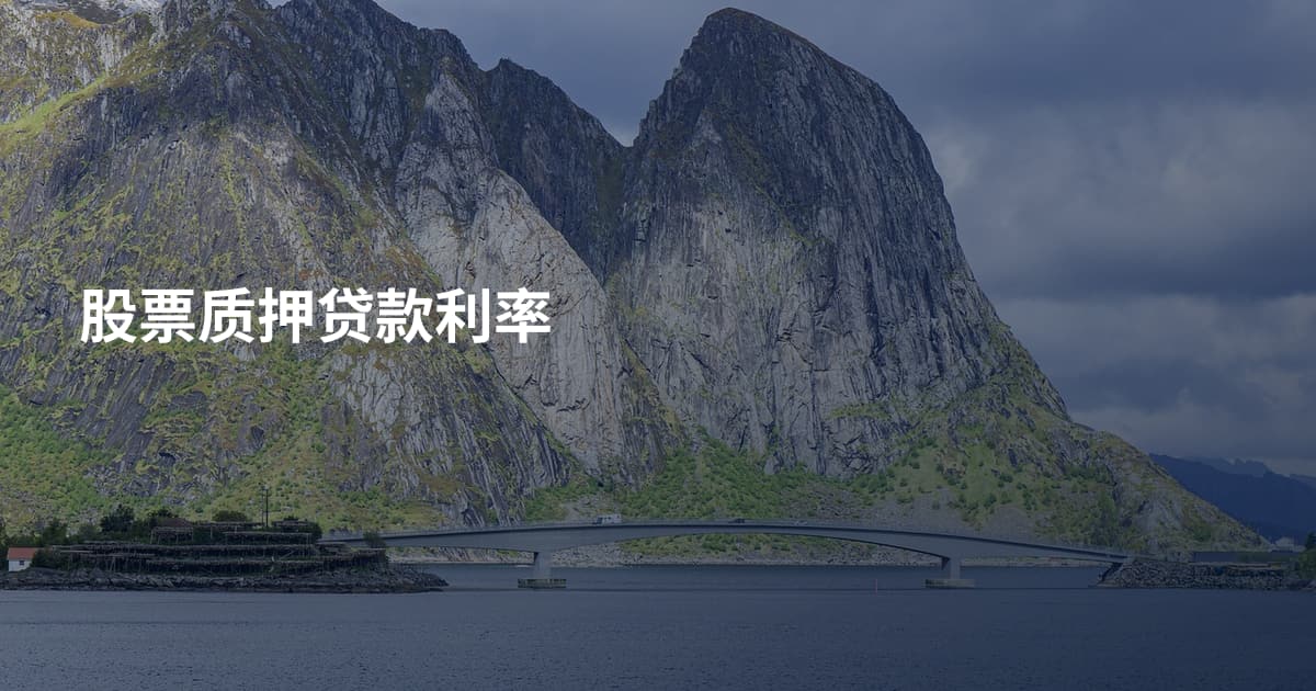 股票质押贷款利率