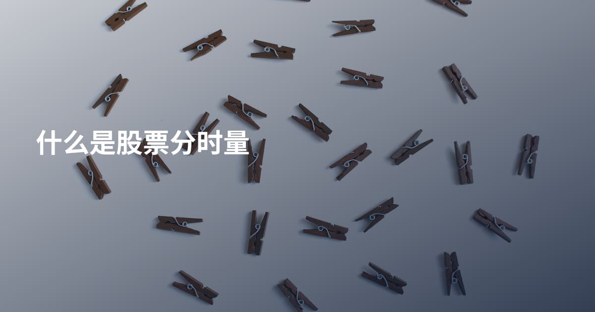 什么是股票分时量
