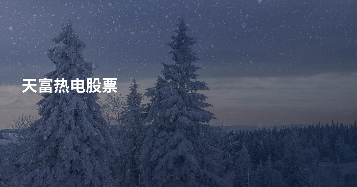 天富热电股票