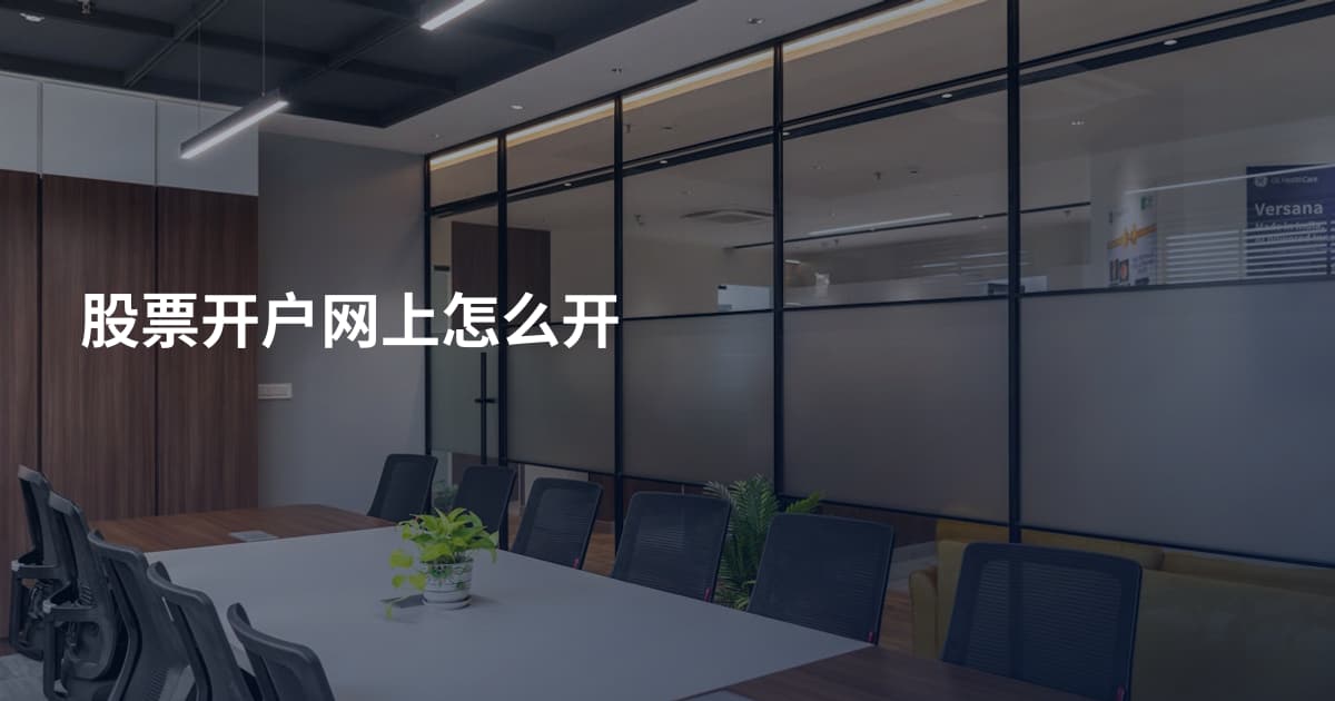 股票开户网上怎么开