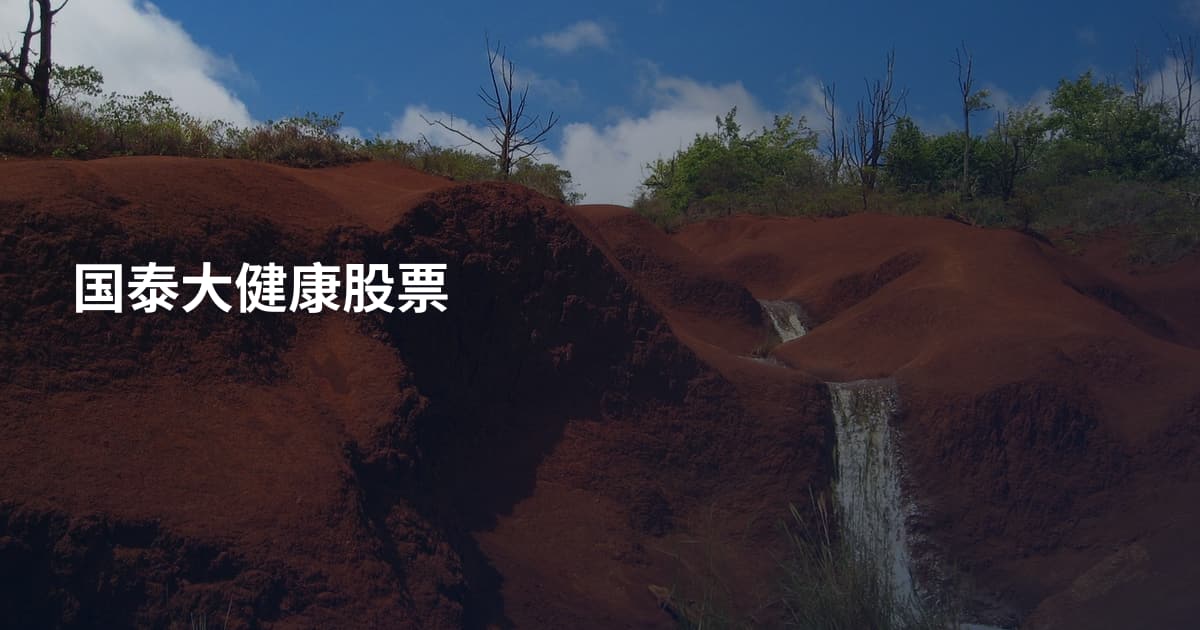 国泰大健康股票