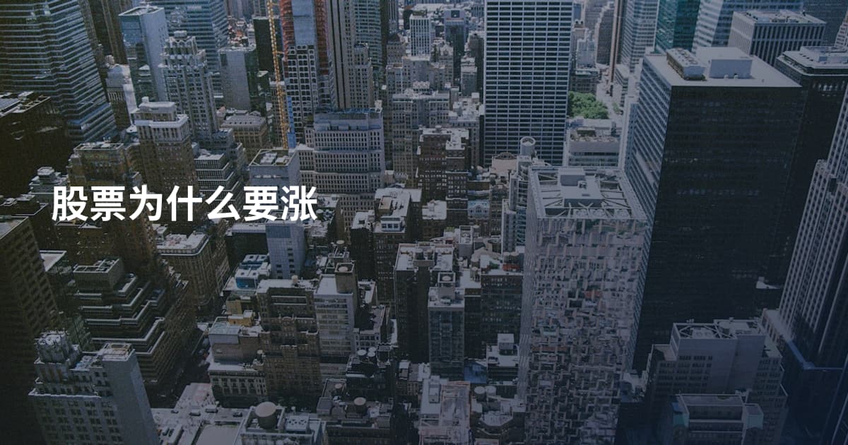 股票为什么要涨