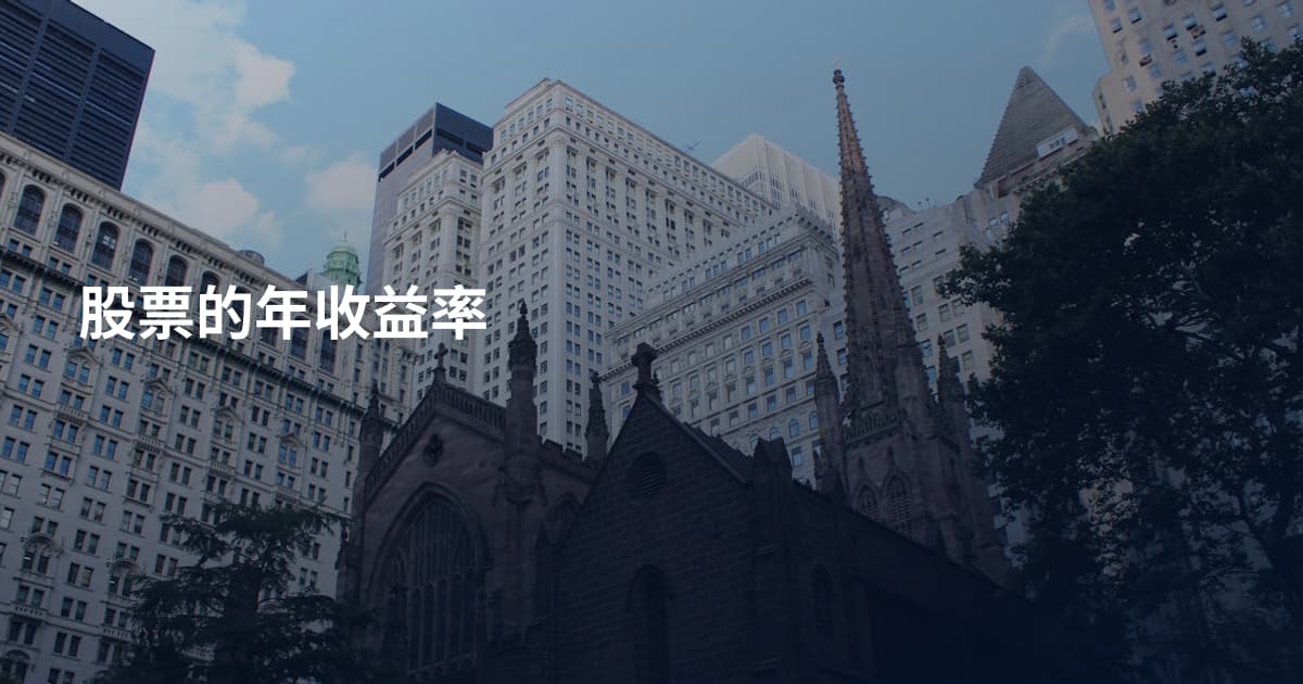 股票的年收益率