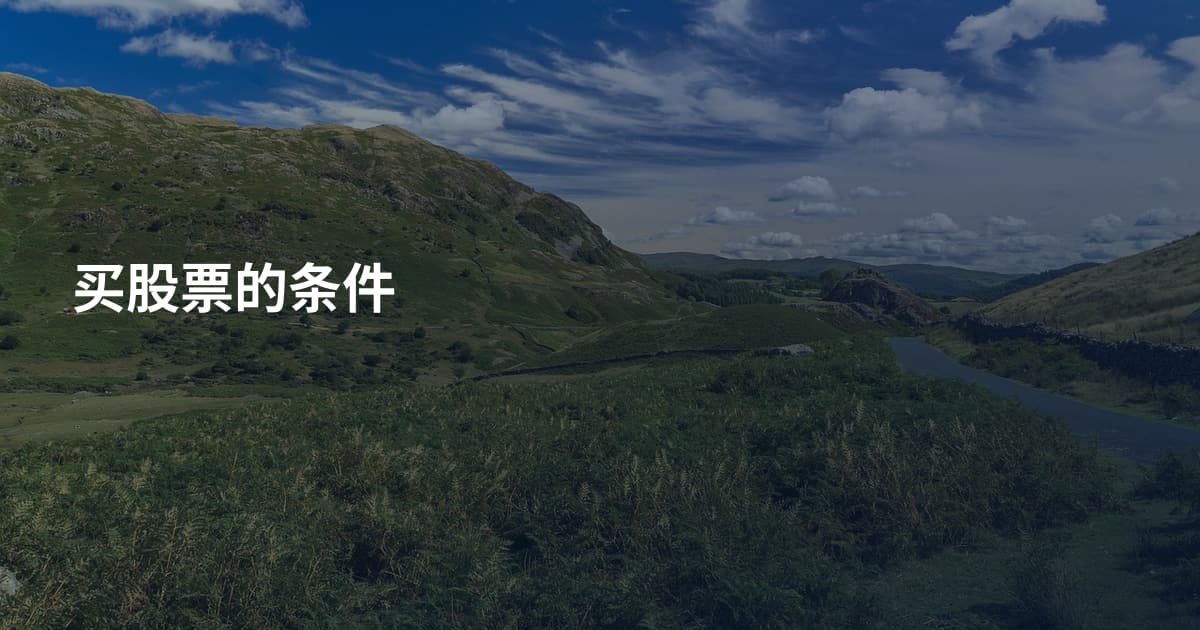 买股票的条件