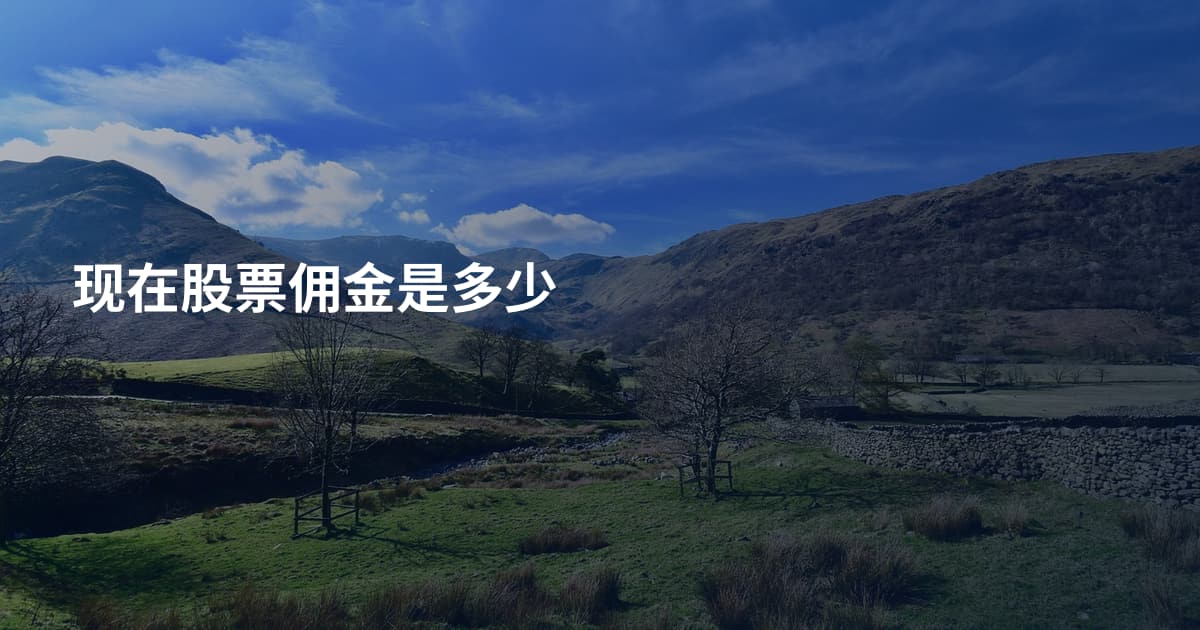 现在股票佣金是多少