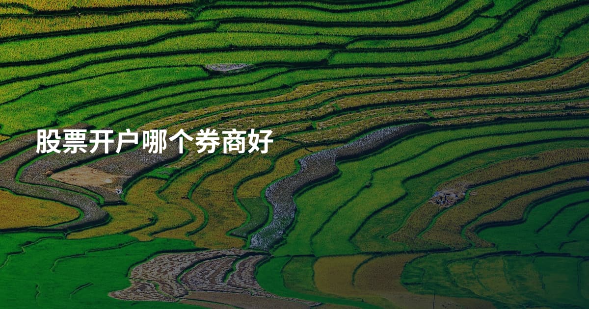 股票开户哪个券商好