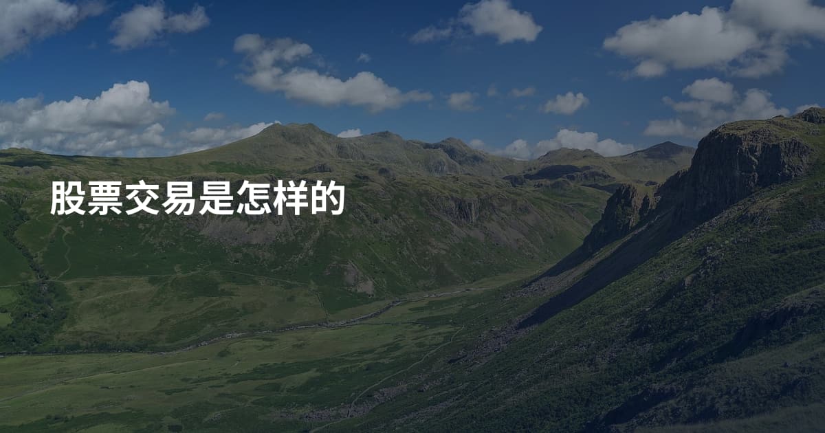 股票交易是怎样的