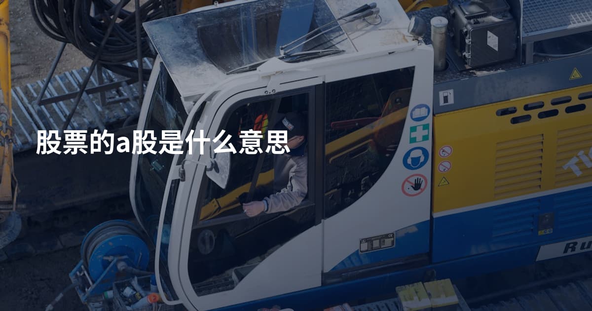 股票的a股是什么意思