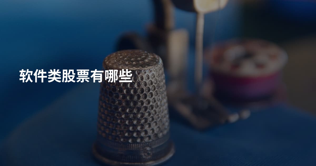 软件类股票有哪些