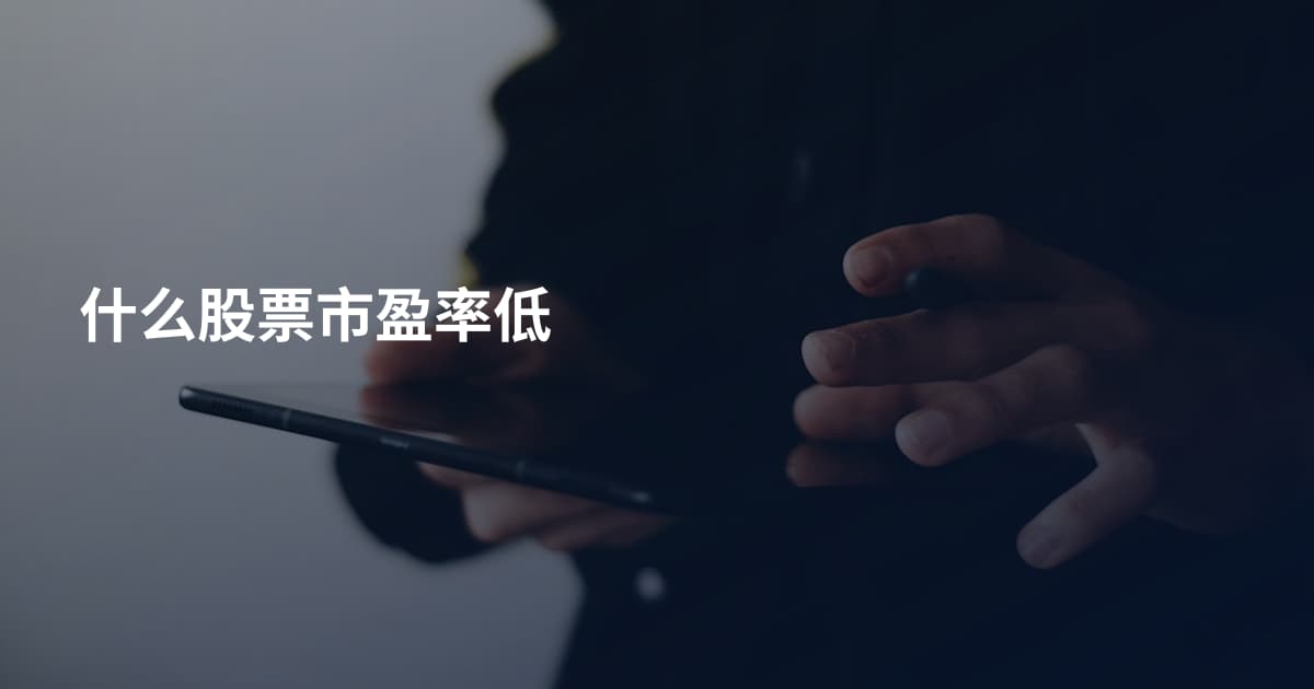 什么股票市盈率低