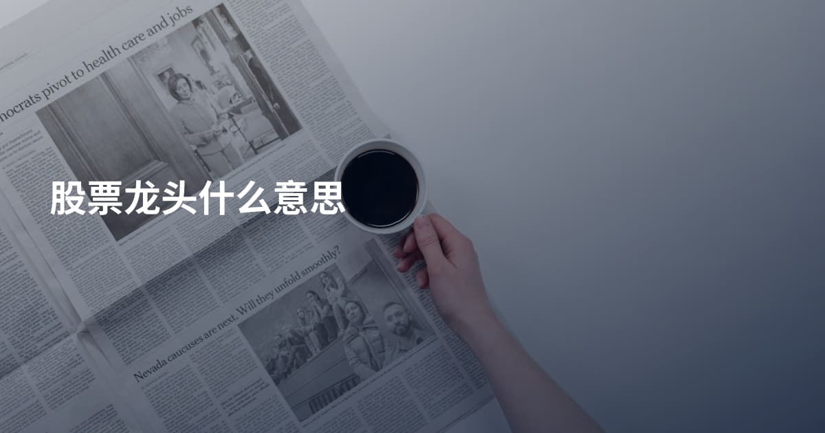 股票龙头什么意思