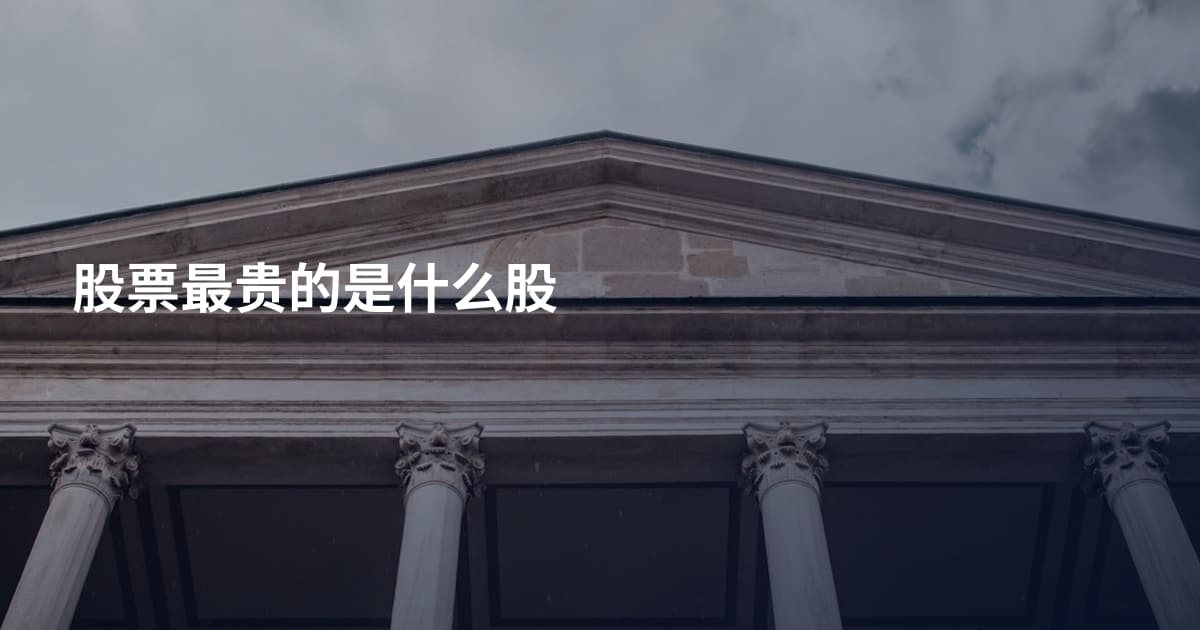 股票最贵的是什么股