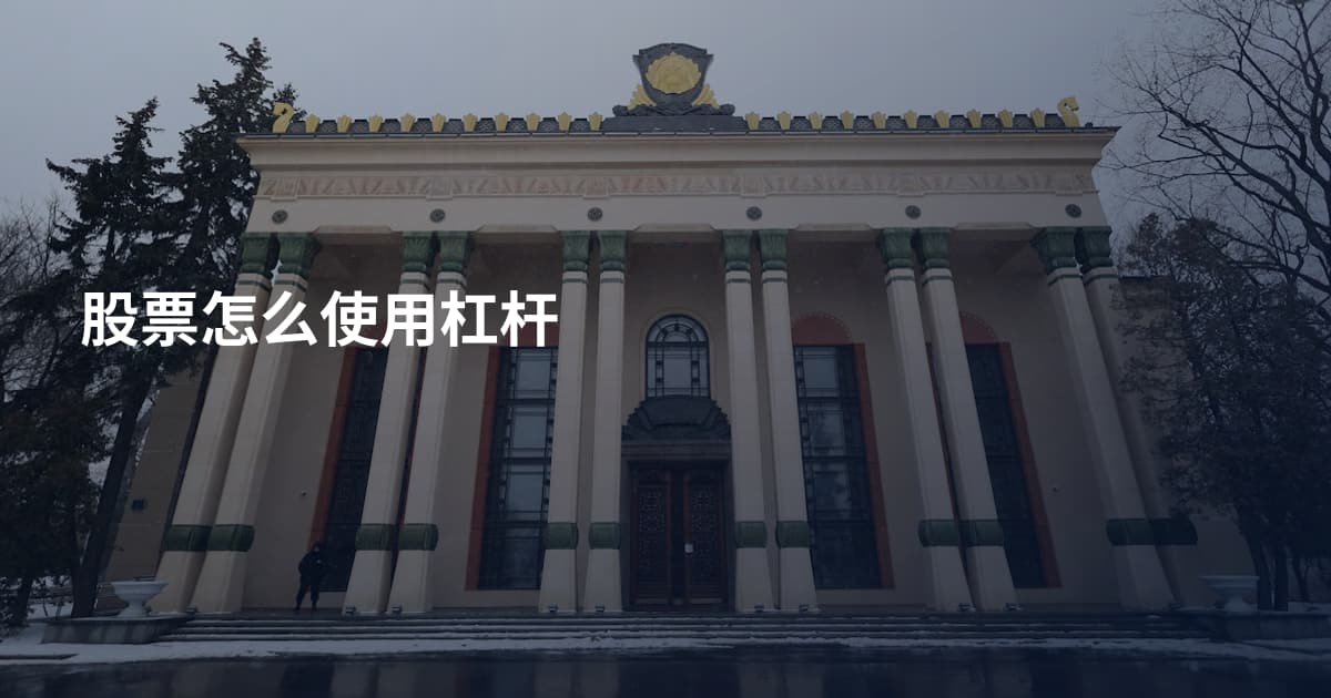 股票怎么使用杠杆