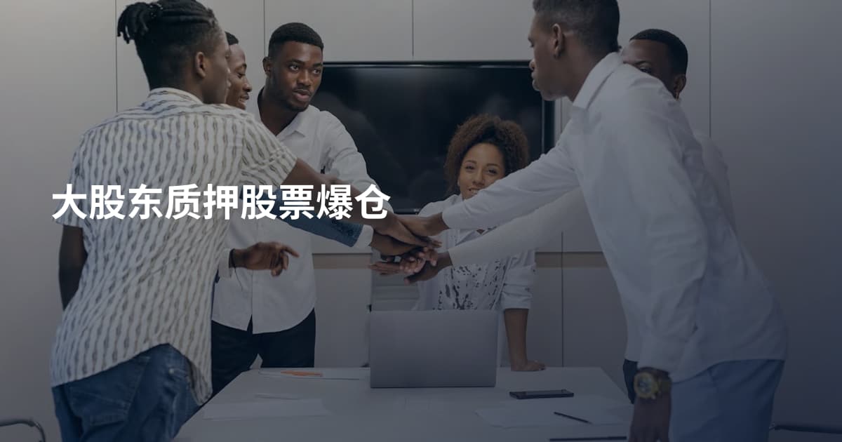 大股东质押股票爆仓