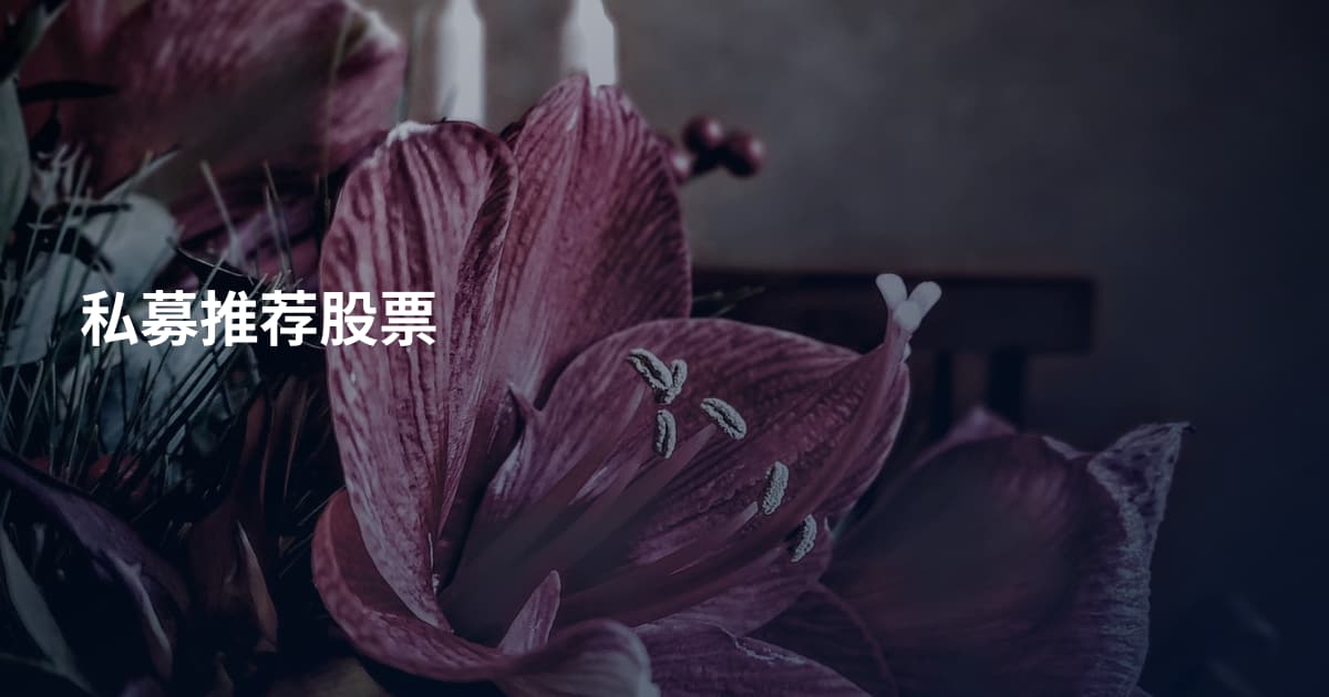 私募推荐股票