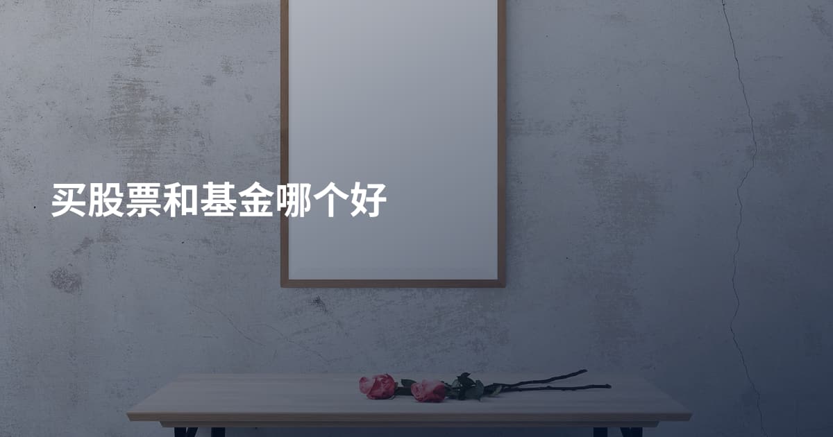 买股票和基金哪个好