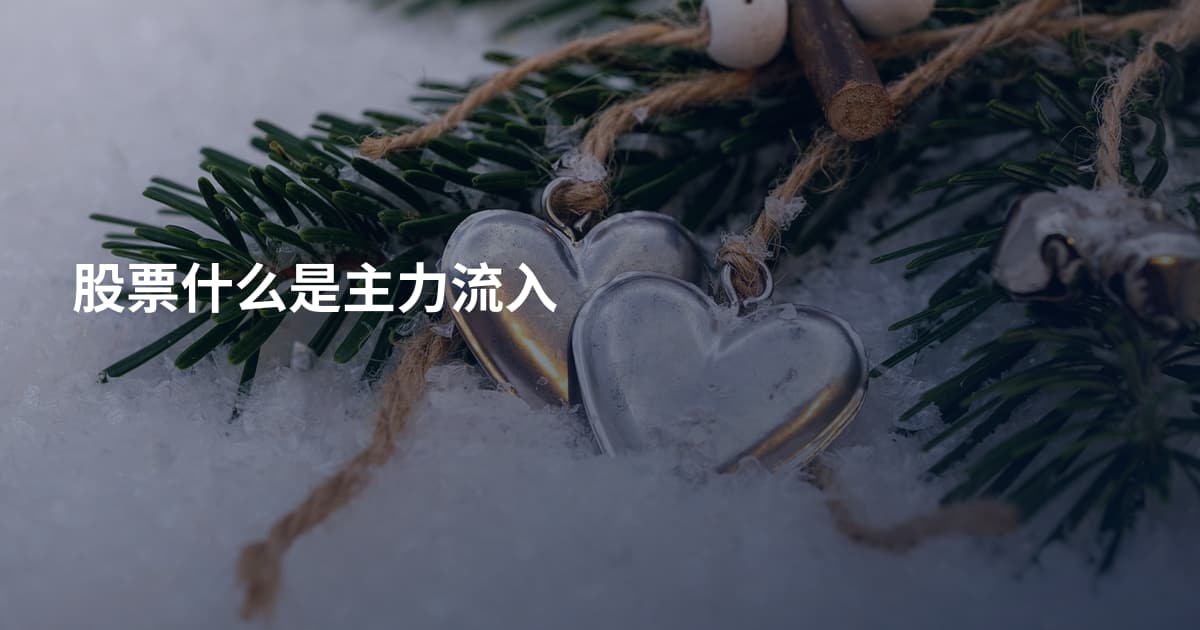 股票什么是主力流入