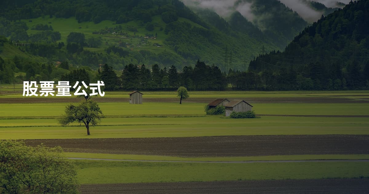股票量公式