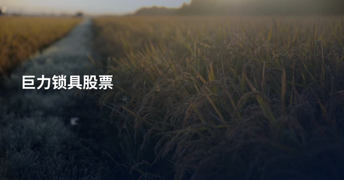 巨力锁具股票