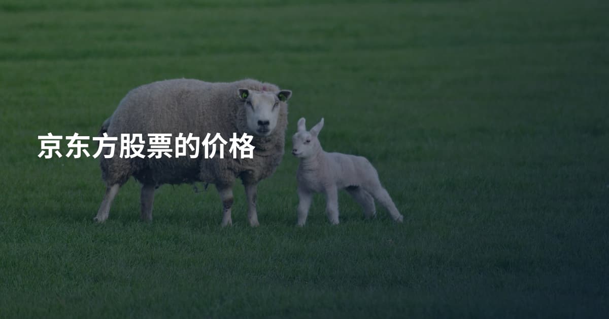 京东方股票的价格