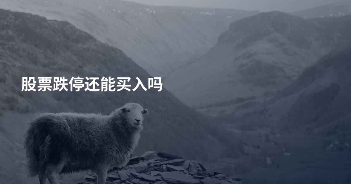 股票跌停还能买入吗