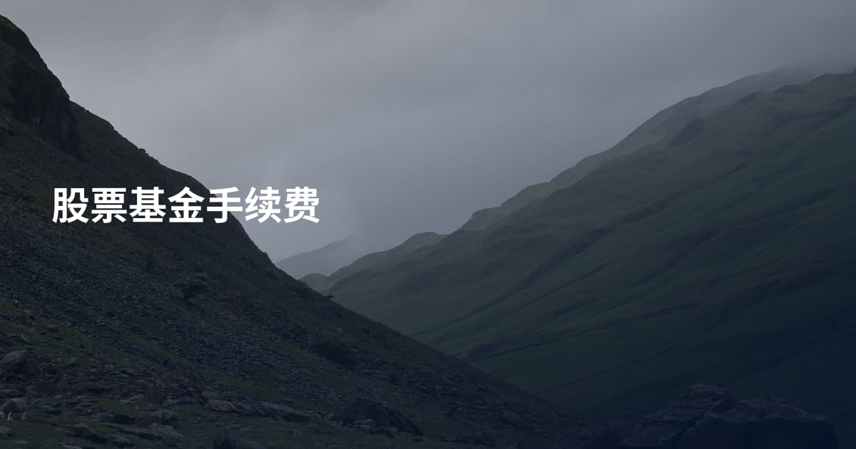 股票基金手续费