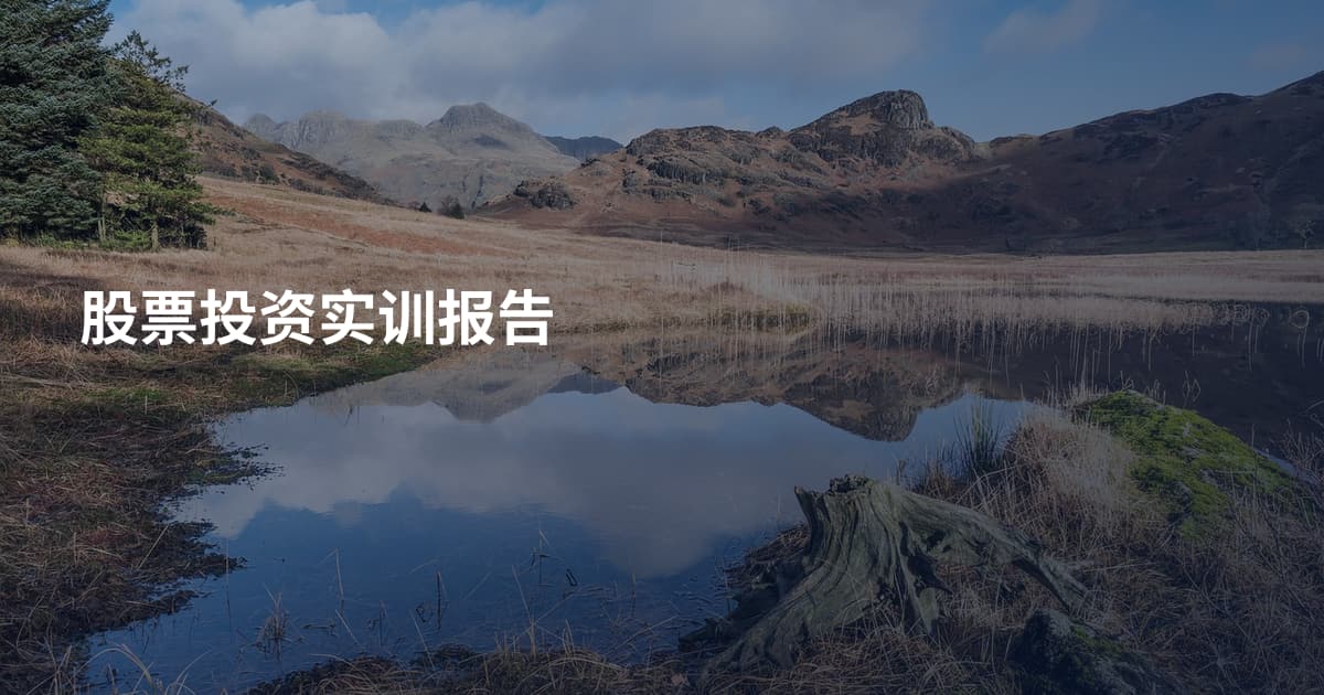 股票投资实训报告