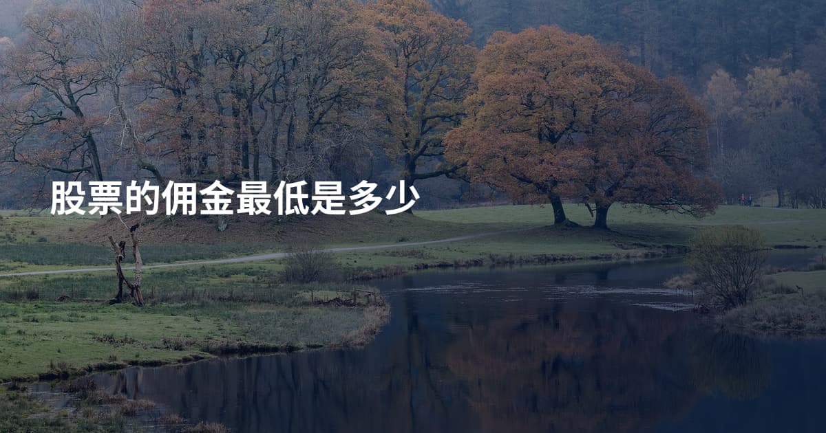 股票的佣金最低是多少