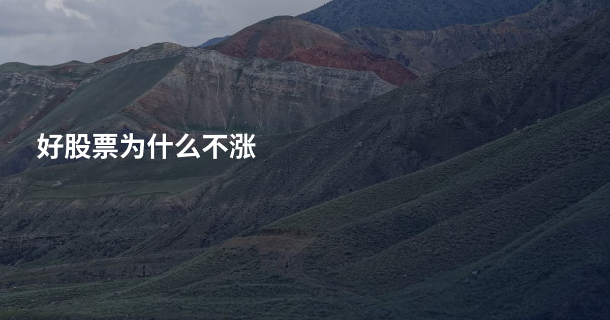 好股票为什么不涨