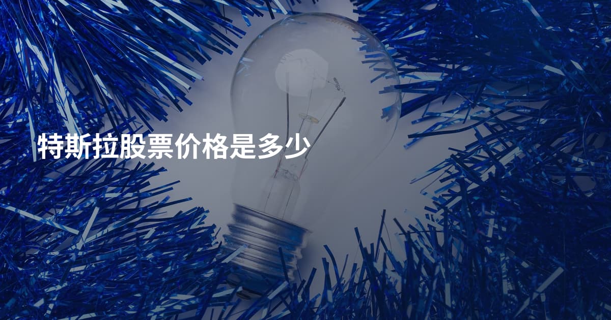 特斯拉股票价格是多少