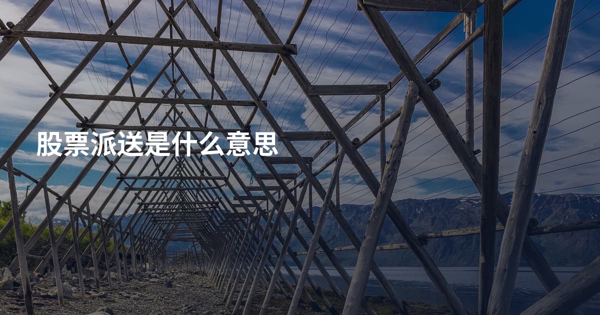 股票派送是什么意思
