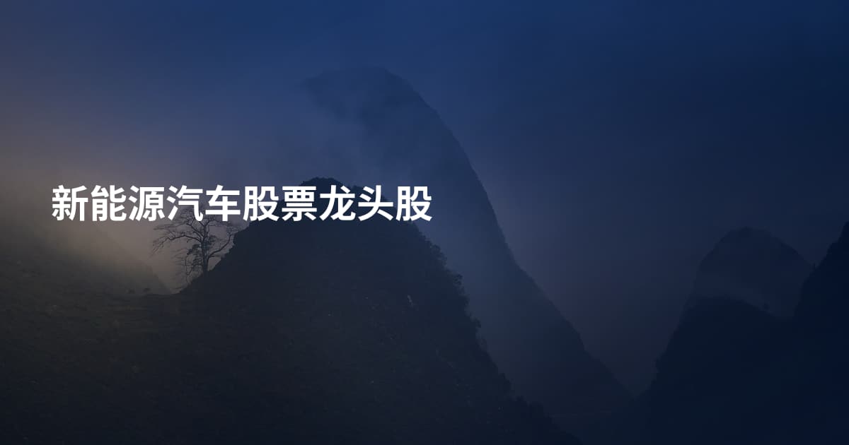 新能源汽车股票龙头股