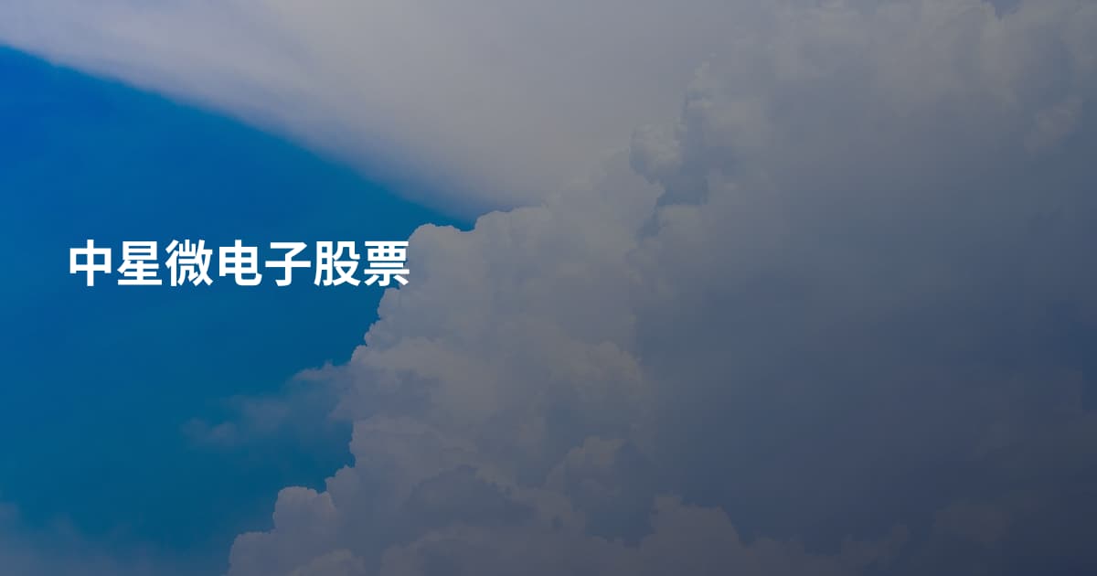 中星微电子股票