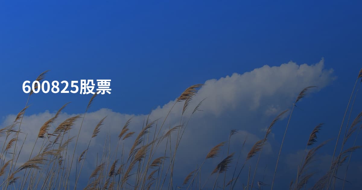 600825股票