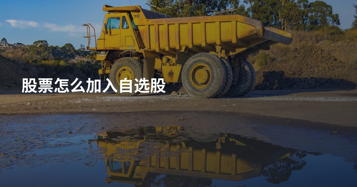 股票怎么加入自选股