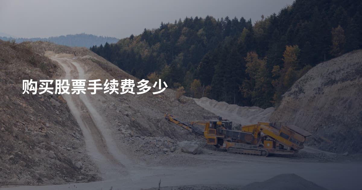 购买股票手续费多少