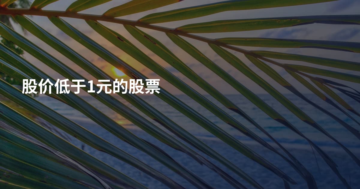 股价低于1元的股票